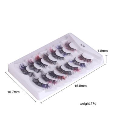 Shop 5D Dramatic Colored Mink Lashes | Fluffy Rainbow Eyelashes - 7 Pairs of Colorful Strip Lashes for Bold Looks - Buy Online on GoSupps.com