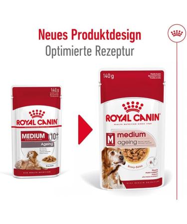 Royal Canin Medium Ageing 10+ | Double Pack | 2 x 10 x 140 g | Wet food for medium-sized dogs (11 to 25 kg) | From the age of 10 | To support healthy ageing - Buy Online on GoSupps.com
