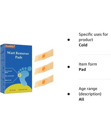 Wart Remover Pads - Treatment for Hands and Feet, Callus Removal, Verruca Relief, Pain Removal - 20 Count Pack - Buy Online on GoSupps.com