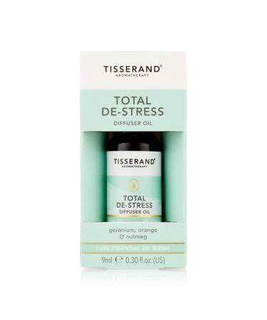 Tisserand Aromatherapy - Total De-Stress - Aromatherapy Diffuser Oil - with Geranium Nutmeg and Orange - 100% Natural Pure Essential Oils - 9ml Total De-Stress Diffuser Oil