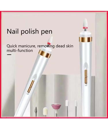 dijiusidy ABS Electric Nail Drill Handheld USB Charging 2 Gear Adjustable Replacement 1W Manicure Pedicure Grinder Mill Polishing Pen White - Buy Online on GoSupps.com