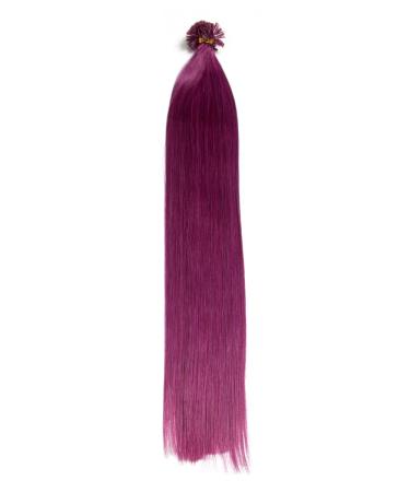 Violet Bonding Extensions - 100% Remy Real Hair 0.5g 50cm U-Tip Keratin Bonded Hair Extensions in Color #710 - Buy Online on GoSupps.com