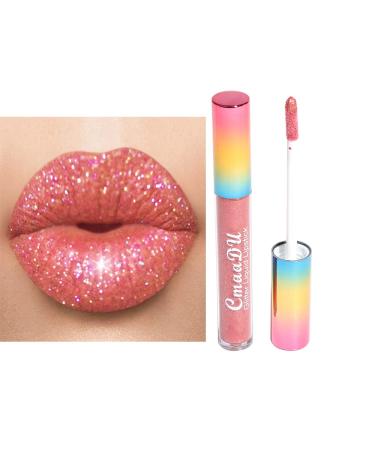 FAEYLI 6-color Diamond Glitter matte lipstick  waterproof lasting metallic liquid lip gloss for Women(05)