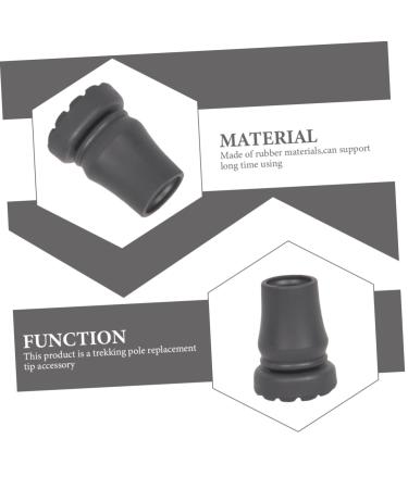 Clispeed 4-Piece Slip-Proof Crutches Pipe Tips - 1 Inch Safety Accessories for Rollators & Walking Sticks - Thickened Rubber Covers - Black (5x4cm) - Buy Online on GoSupps.com