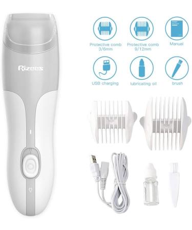 Rizees Cordless Vacuum Baby Hair Clipper - Quiet & Waterproof Baby Trimmer for Kids | Rechargeable Haircut Kit - Buy Online on GoSupps.com