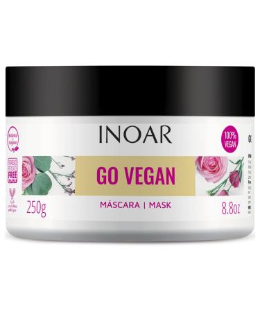 Inoar Go Vegan Wavy & Curls Hair Mask Repair Dry Damaged Hair Define Curls Curly Hair Care Vegan Hair Product Silicone and Paraben Free Cruelty Free Haircare for Men and Women (8.8 oz.)
