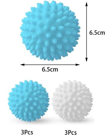 Wohlstand 6 pieces dryer balls for tumble dryers dryer balls dryer ball dryer ball washing ball for fluffy clothes cleaning household laundry reusable - Buy Online on GoSupps.com