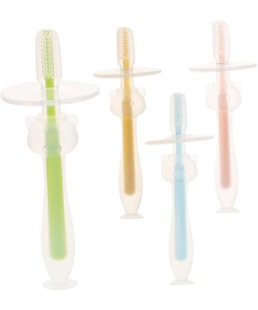 Beavorty 12-Pack Pink Baby Toothbrush Set - Soft Manual Infant Brushes for 1-Year-Olds - Suction Travel Toddler Toothbrushes - Buy Online on GoSupps.com