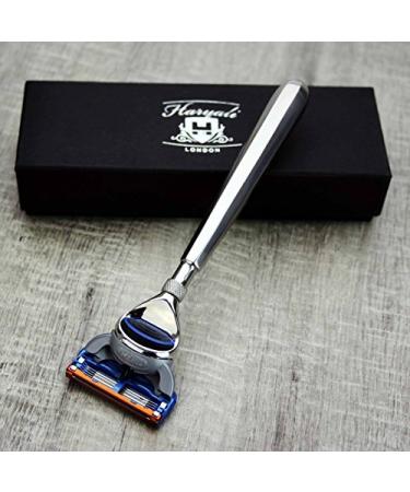 5 Edge Stainless Steel Safety Razor for Men | Premium Beard & Mustache Shaving - Buy Online on GoSupps.com