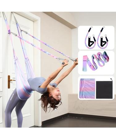 JOFREY Leg Stretcher Strap, Stretching Equipment with Door Anchor Flexibility Trainer Backbend Assist Stretch Out Strap for Dance Aerial Yoga Ballet Leg Stretching Exercise Strap with resistance band
