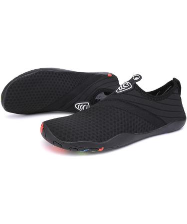 VSufim Quick-Dry Aqua Socks for Water Sports | Unisex 11W/10M | Black - Buy Online on GoSupps.com