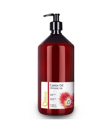 100% pure castor oil cold -pressed beard care & growth promoter skin tightening & wrinkle reduction hair care & root strengthening natural & vegan 1000 ml
