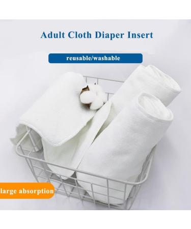 Adult Cloth Diaper Inserts - 2pcs Washable Bamboo Microfiber, Reusable Nappy Liners for Adults, Skin-Friendly & Absorbent - Buy Online on GoSupps.com