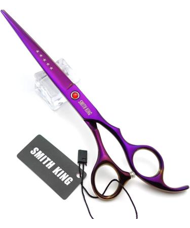 7.0 Inch Hair Scissors Set - Hair Cutting & Thinning Scissors with Razor Combs - Purple | International Shipping - Buy Online on GoSupps.com