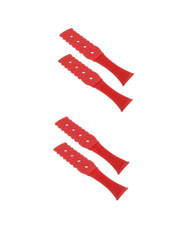 Lurrose 4 pieces athletics roller massage Massage trigger point massage tab pounding muscle rollerstock acupuncture massage clamps Massage tab scratch massage fitness calf massage beam redx2stk 28x6x1cmx2pcs