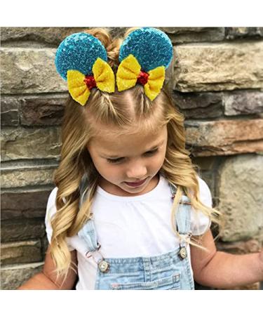 8PCS Sequin Mouse Ears Hair Clips - Glitter Hair Bows for Women & Girls | Costume Party Favor, Halloween & Christmas Decoration - Buy Online on GoSupps.com