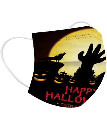 3 Ply Disposable_Face_Mask with Halloween Cute Pattern Design Comfortable Covers Suitable For Adults Outdoor Use Protection - Buy Online on GoSupps.com
