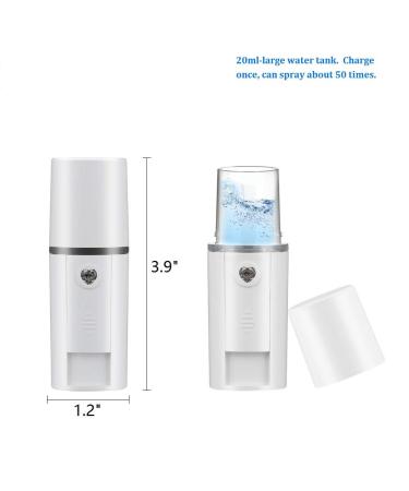 Portable Nano Facial Mister - Mini Face Mist Sprayer for Eyelash Extensions - Cool Facial Steamer in White - Buy Online on GoSupps.com
