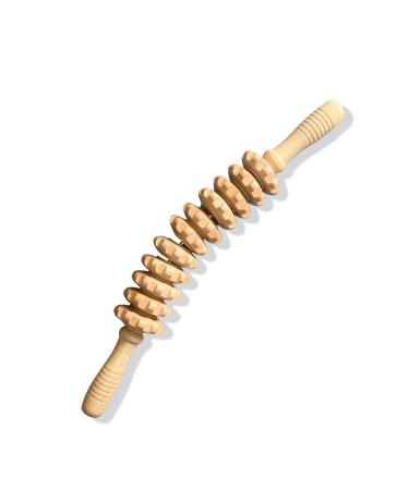 Bounabay massage roller wood abdominal massage device massage roller roller roller massage device with handle suitable for neck legs back body body massage device