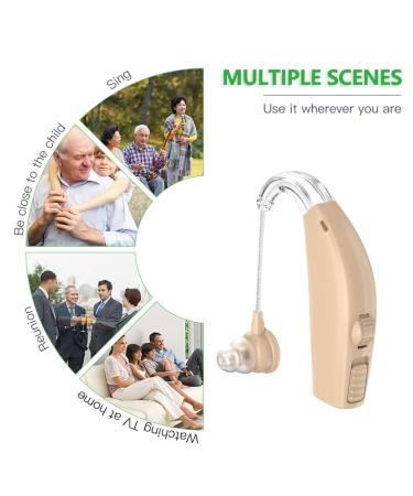 Senior Rechargeable Hearing Aids with Noise Cancelling - Amplifier for Adults with Volume Control & Charging Box (Pair) - Buy Online on GoSupps.com