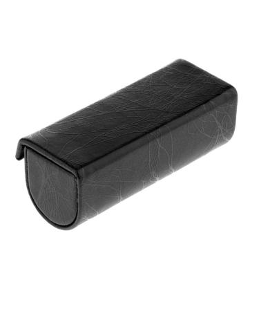 Milageto PU Leather Lipstick Case Holder with Mirror & Magnetic Closure - Stylish Black Cosmetic Organizer for Travel - Buy Online on GoSupps.com