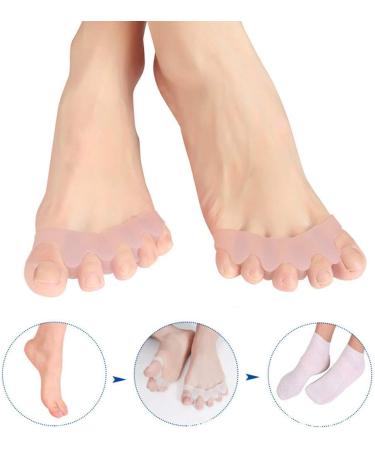 LME Hallux Valgus Toe Sprizer - Soft Gel Silicone Transparent 2x - Summer Comfort BPA Free Universal Size - Buy Online on GoSupps.com