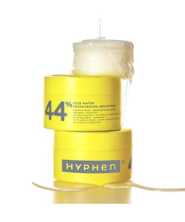 Hyphen 44% Rice Water Brightening Face Serum Pads | 5% Niacinamide & Alpha Arbutin to Reduces Dark Spots & Pigmentation | Toner Pads with Serum for Glowing Glass Skin | All Skin Types - 50N