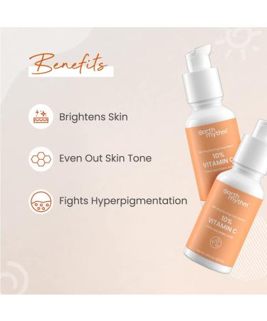 10% Vitamin C Face Serum - Brightens & Hydrates Skin | Ethyl Ascorbic Acid - 30ml | Glowing Complexion & Radiant Skin - Buy Online on GoSupps.com