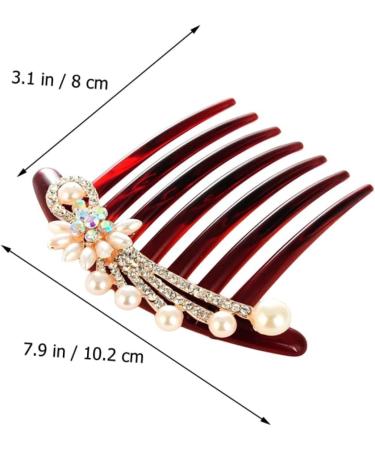 Seven- Hair Comb Bride Hair Accessories Hair Accessories for Bride Rhinestone Hair Accessories Bridal Hair Comb Bride Hair Side Comb Wedding Rhinestones Pearl Rhinestone - Buy Online on GoSupps.com