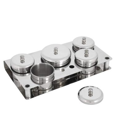 5-Piece Stainless Steel Nail Art Storage Set | Mini Powder & Liquid Dappen Dish for Manicure - Buy Online on GoSupps.com