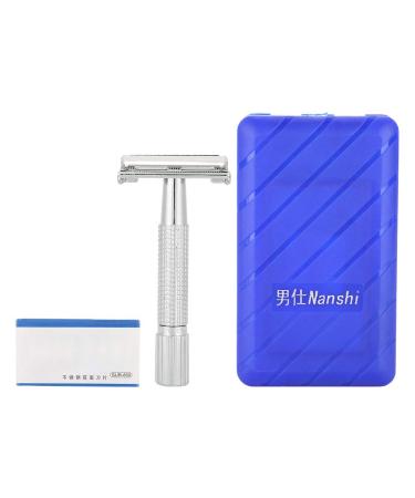 Premium Double Edge Silver Hand Razor for Men - Includes Case | Perfect Beard Grooming Tool - Buy Online on GoSupps.com