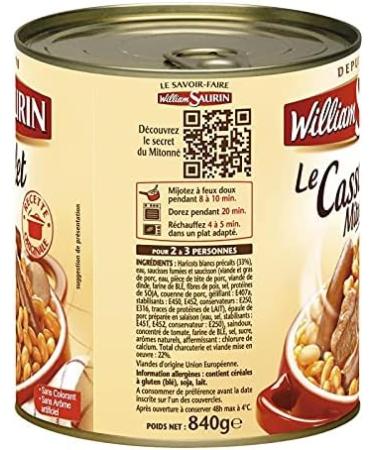 WILLIAM SAURIN MITONN CASSOULET - READY-MADE DISH 840G - WILLIAM SAURIN - SET OF 4 - Special Offer - Buy Online on GoSupps.com