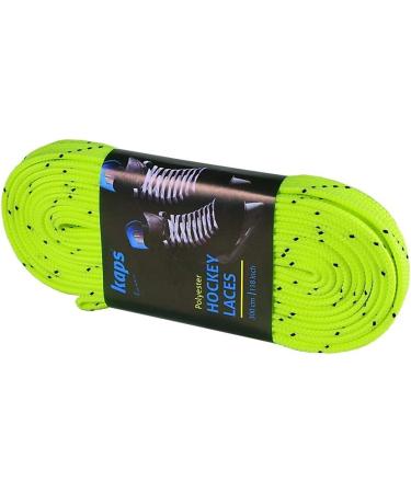 Kaps Professional Ice Hockey Laces - 274 cm (108 inch) Lemon Yellow | Durable Polyester Also for Inline & Roller Skates - Buy Online on GoSupps.com