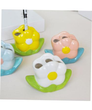 minkissy pencil holder toothbrushes tooth brush pen holder toothbrush storage holder toothbrush container white ceramics counter child toothbrush holder - Buy Online on GoSupps.com