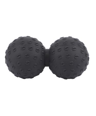 Marmerdo Yoga massage ball Fitnessball Gymnasium Ball INTERISCH MASSAGER roller Body massager Olutive peanuts roll foot massage device Hand massage device Double ball of ice hockey Set scroll wheel 12x6.3cm black