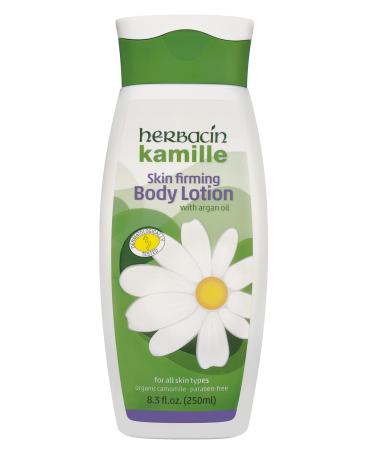 Herbacin Kamille Skin Firming Body Lotion with Rich Argan Nut Oil for Women 8.3 Ounce