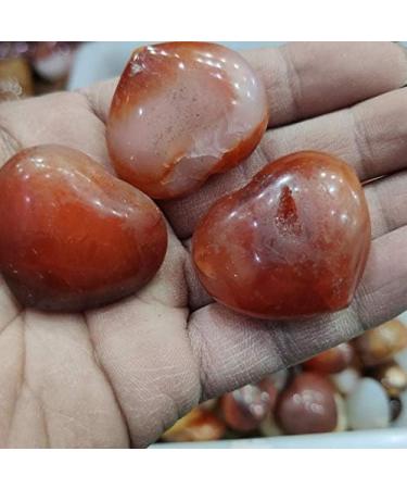 Natural Crystal Rough 3pcs Natural Heart-Shaped Colorful Red Carnelian Agate Flame Geode Stones - Buy Online on GoSupps.com