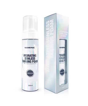 VANERIA Natural Self Tanner Mousse Brown Sunless Tanning mousse Fake Tan Quick Tan Hydrating Instant Tan Vegan and Cruelty Free.200ml (Medium) without Tanning Gloves - Buy Online on GoSupps.com