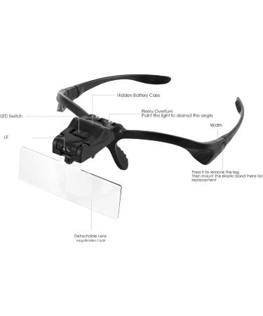 Portable Head Magnifier with Light Professional Hands Free ES with Light for Close Work 1. 0X 1. 5X 2. 0X 2. 5X 3. 5X Full of Stars - Buy Online on GoSupps.com