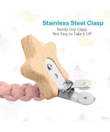 Vicloon 3-Piece Baby Pacifier Chain Clip Set | Cotton Pacifier Band for Boys & Girls | Nucky Chain for Bibs | Personalized Baby Gift Shop Now! - Buy Online on GoSupps.com