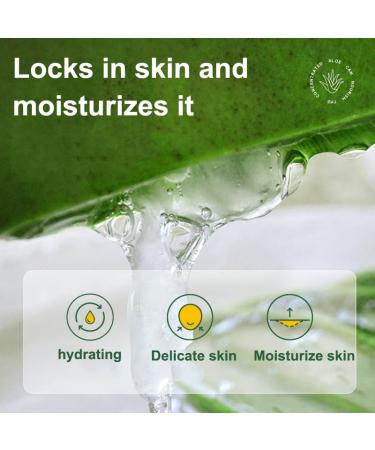 Organic Aloe Vera Gel - Travel Size Cooling & Soothing Relief for Face & Body | Instant Hydration & Sunburn Care - Buy Online on GoSupps.com