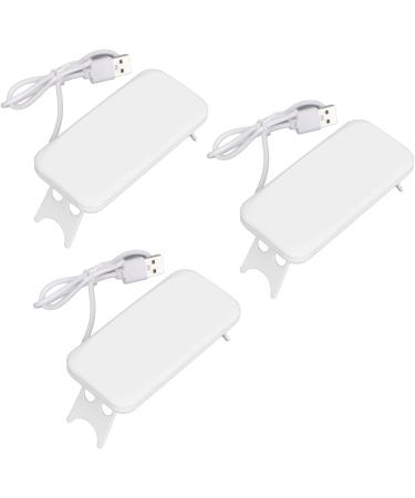3Pcs Mini Nail Dryer Professional Nail Light Curing Gel LED Dryer Mouse Shape LED Nail Lamp Portable Nail Lamp Gel Polish Light for Nail Salon Home Travel (White) - Buy Online on GoSupps.com