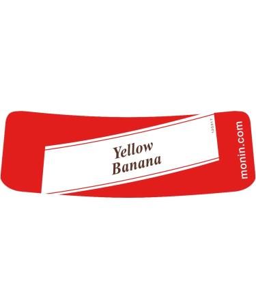 MONIN Premium Yellow Banana Syrup 1L for Cocktails and Mocktails - Vegan, Allergen-Free, 100% Natural Flavours - Banoffee Syrup Pairing Option - 1 Pack - Buy Online on GoSupps.com