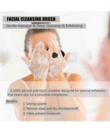 Silicone Face Scrubber Exfoliating Brush for Men and Women - Black - Buy Online on GoSupps.com