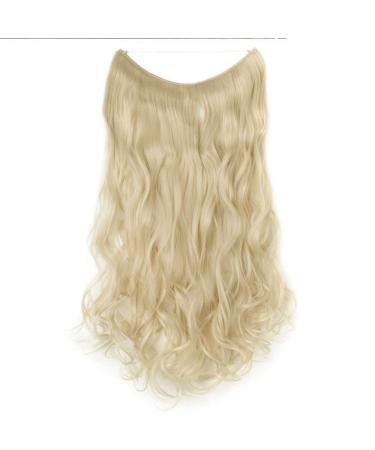 Silk-Co hair extension with rubber band adjustable Secrets hair part synthetic extensions with cord invisible corrugated extensions for women bleaching blonde 60cm 60 cm blonde