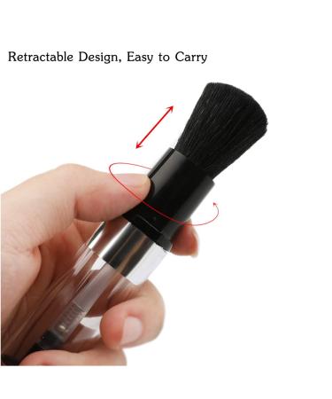 Bling Toman Powder Face Blush Brush with Refillable Bottle Jars - Black Blush Brush for Highlight, Contour, and Flawless Powder Cosmetics - Buy Online on GoSupps.com