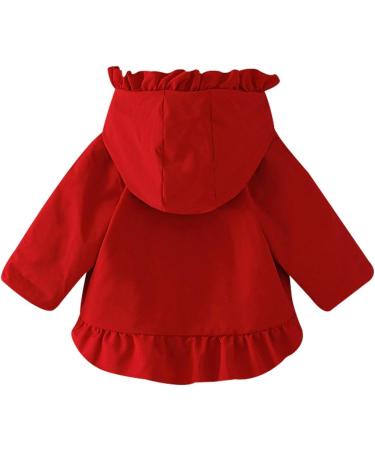 Famuka Infant Winter Baby Girls Coat Jacket | Thick Fleece Lined Outwear 18 Months (Red) - Buy Online on GoSupps.com