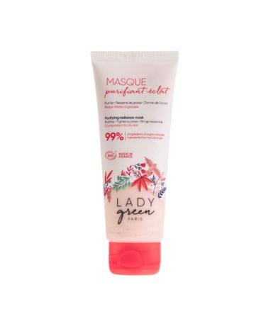 LADY GREEN | Purifying & Moisturizing Mask - 99% Natural Ingredients - All Skin Types - Made in France