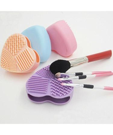 AKOAK Heart Shaped Makeup Brush Cleaner - Silicone Multi-Texture Tool for Easy Washing - Pink (1pc - Buy Online on GoSupps.com