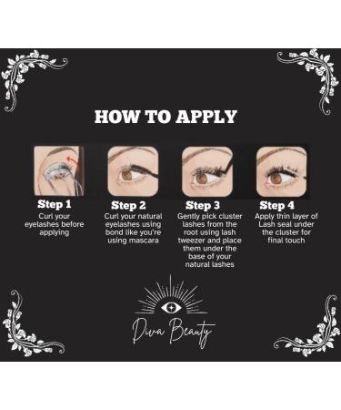 Premium Eyelash Extension Kit - 156 Pcs Mixed Cluster Lashes Tweezers Waterproof Bond & Seal Glue Lash Remover Perfect for Stunning False Eyelashes - Buy Online on GoSupps.com